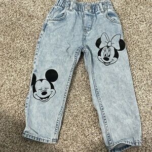 H&M x Disney Mickey and Minnie Mouse printed jeans